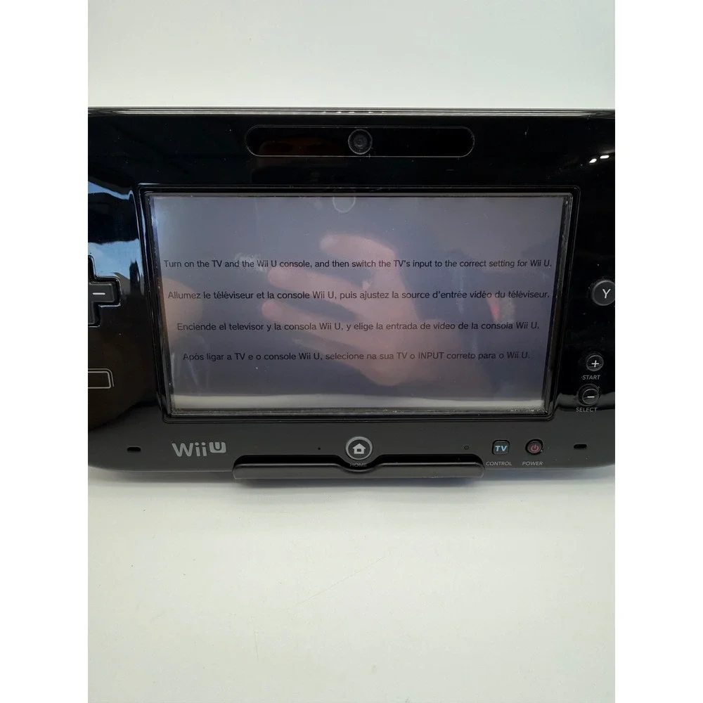 Nintendo Wii U GamePad Black WUP-010 Controller w/ Stylus Cradle Charger